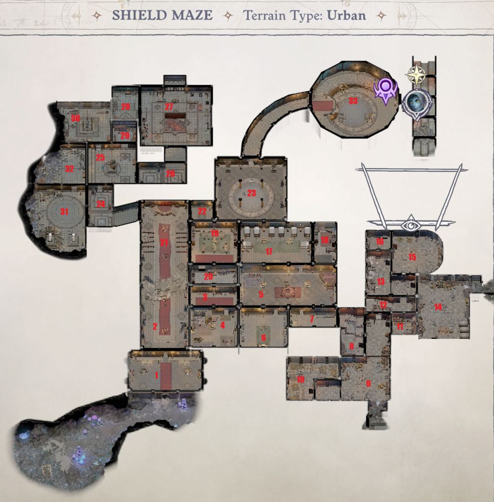 Pathfinder Wrath of the Righteous detailed walkthrough-shield maze